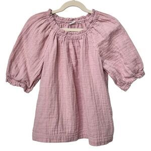 Gap Kids Pink Short Sleeve 100% Cotton Clip Dot Shirt. Youth Medium. 8-9. 8. 9.